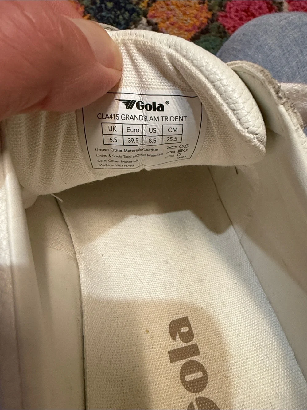 Gola White & Taupe Classic Low-Top Sneakers - Picture 3 of 6